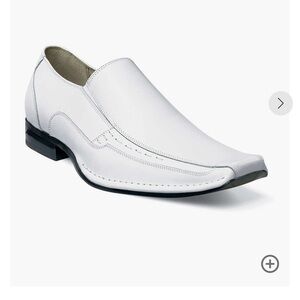 Stacy Adams Templin White Leather Loafers